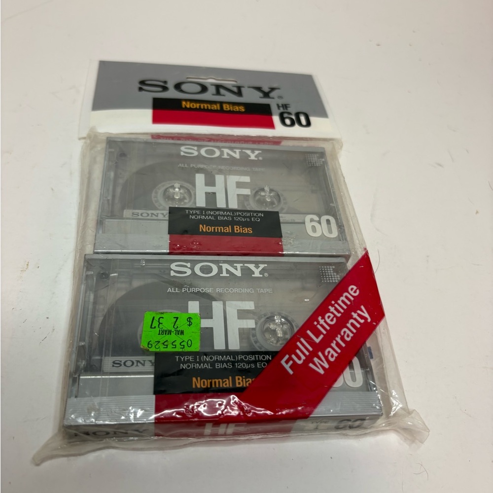 Sony HF 60 Audio Cassette Tapes with Red and Black Accents